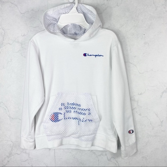 [Champion] White Logo Hoodie - Picture 1 of 2
